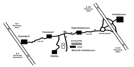 Plán lyžařského střediska Fahndorfer Berg